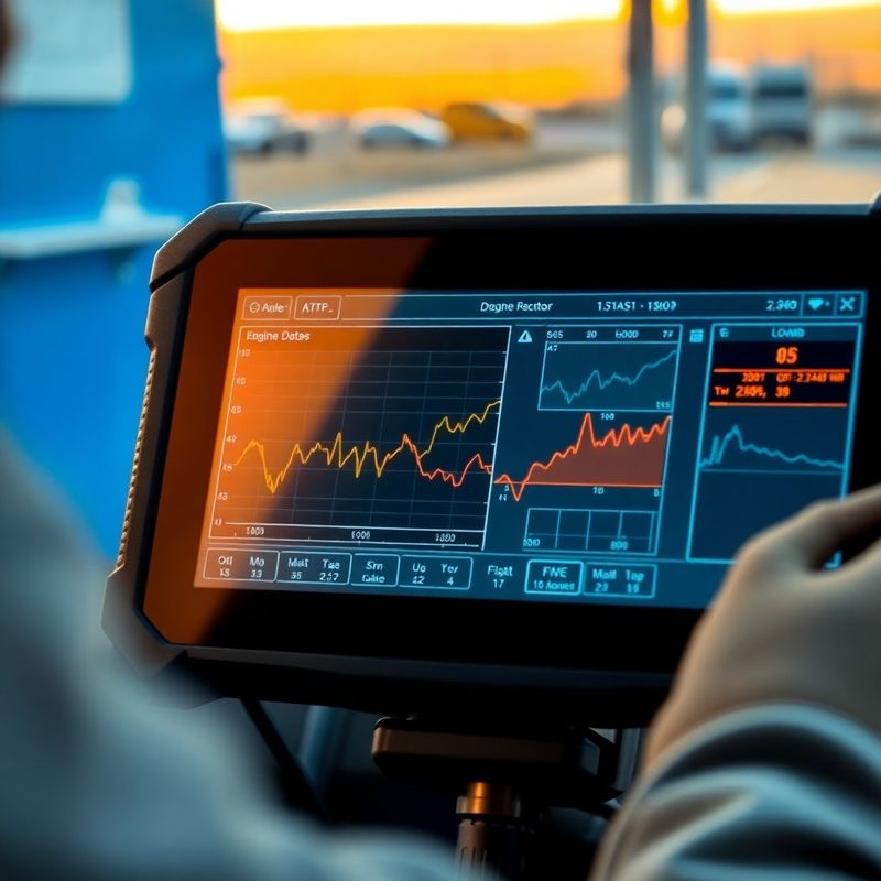 Экран диагностического сканера Autel MaxiSYS с данными двигателя